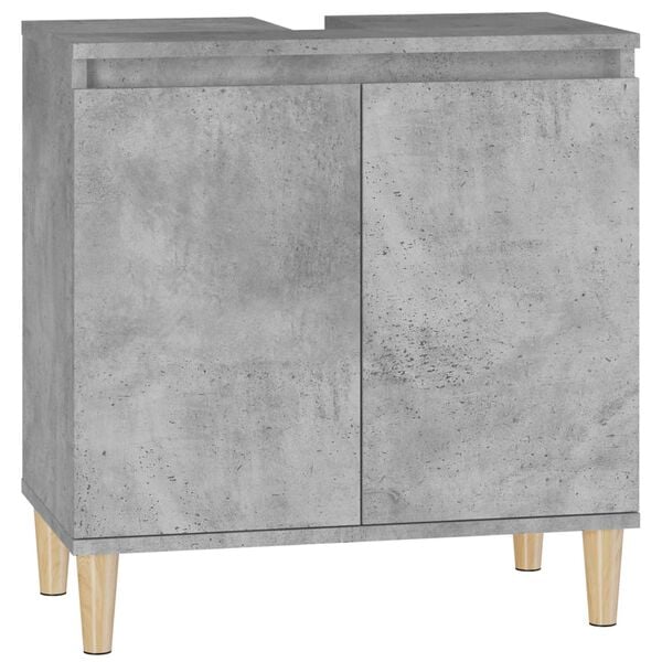 vidaXL Sink Cabinet Concrete Grey 58x33x60 cm Engineered Wood