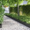 vidaXL Lawn Edgings 10 pcs Black 103 x 0.05 x 22 cm Steel