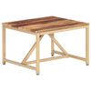 vidaXL Side Table | Wood Grain | Solid Wood, Powder-Coated Steel | Medium