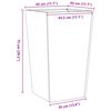 vidaXL Garden Planter 45x45x75 cm Stainless Steel