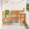 vidaXL Garden Bistro Set 3 pcs Brown Solid Acacia Wood
