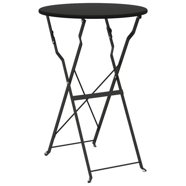vidaXL Bistro Table Folding Anthracite Ø50x71 cm Powder-coated Steel
