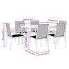 vidaXL 7 Piece Garden Dining Set Black Textilene and Steel