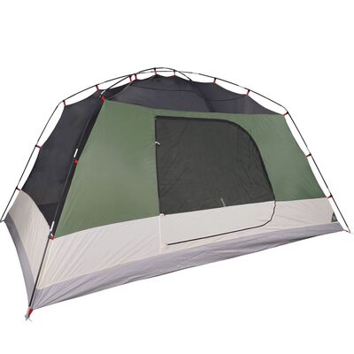 vidaXL Camping Tent with Porch 4-Person Green Waterproof