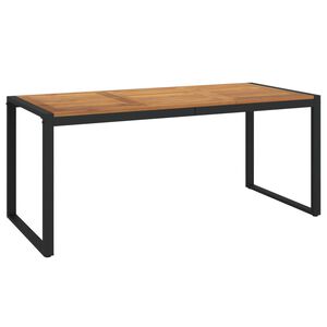 vidaXL Garden Table with U-shaped Legs 180x90x75 cm Solid Wood Acacia
