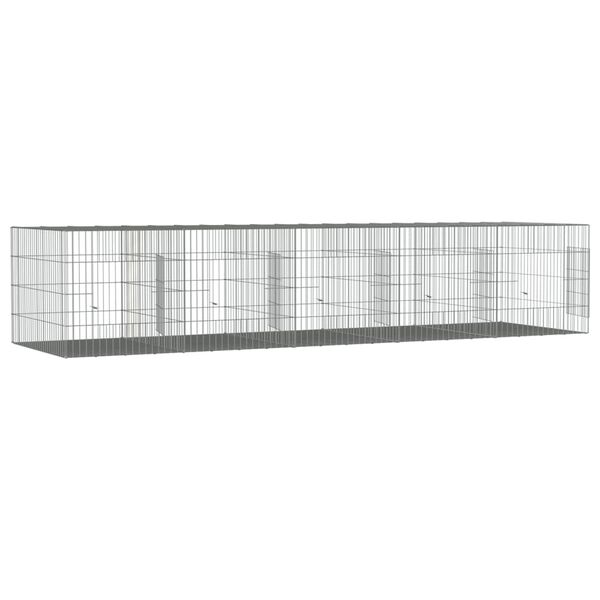 vidaXL 5-Panel Rabbit Cage 273x79x54 cm Galvanised Iron