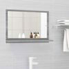vidaXL Bathroom Mirror Grey Sonoma 60x10.5x37 cm Engineered Wood