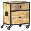 vidaXL Bedside Cabinet 40x30x50 cm Rough Mango Wood