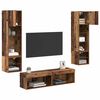 vidaXL TV Wall Unit Wall-mounted 6 pcs Old Wood Engineered Wood