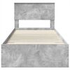 vidaXL Bed Frame Concrete Grey and Silver 75 x 190 cm Engineered Wood