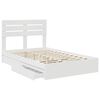 vidaXL Storage Bed with Headboard White 120 x 200 cm Engineered Wood