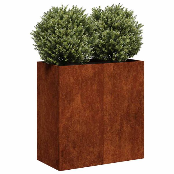 vidaXL Planter Rusty 80x40x80 cm Weathering Steel