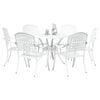 vidaXL Garden Dining Set 7 pcs White Aluminium