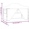 vidaXL Foldable Tent Pop-Up with 4 Side Walls 3x4.5 m Cream White