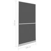 vidaXL Hinged Insect Screen Manual White and Black 100 x 215 cm