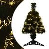 vidaXL Fiber Optic Christmas Tree 64 cm 12 LEDs Warm White PVC Green