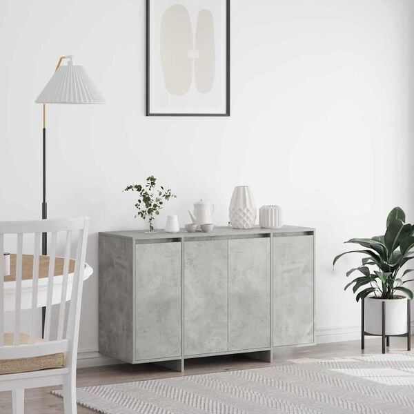 vidaXL Sideboard Concrete grey 120 x 41 x 75 cm Engineered wood