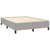 vidaXL Bed Frame without Mattress Light Grey 135x190 cm Double Double Fabric
