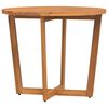 vidaXL Garden Dining Table Round &Oslash;90x75 cm Solid Wood Acacia