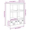 vidaXL Highboard Pink 67x39x95 cm Steel