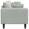 vidaXL Velvet Sofa with Cushion Light Grey 208 cm Velvet