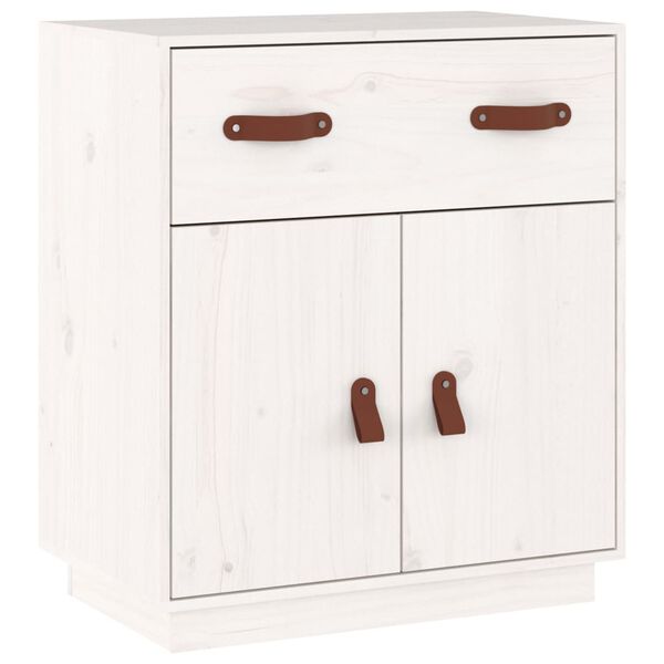 vidaXL Sideboard White 65.5x40x75 cm Solid Wood Pine