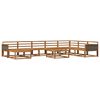 vidaXL Outdoor Sofa Set 9 pcs Natural Solid Acacia Wood
