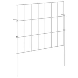 vidaXL Garden Fence with Stakes 24 pcs 35 x 30 cm Galvanised Steel