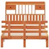 vidaXL Bookcase Bed without Mattress Wax Brown 120x190 cm Small Double Solid Wood Pine