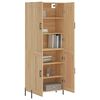 vidaXL Highboard Sonoma Oak 69.5x34x180 cm Engineered Wood
