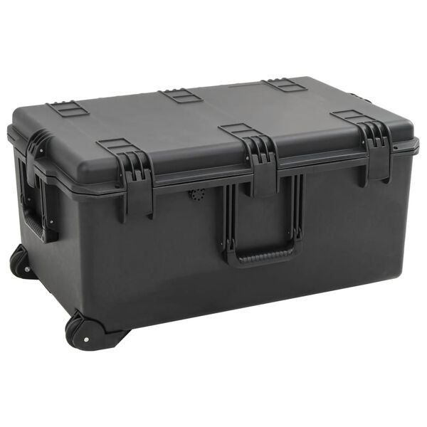 vidaXL Portable Flight Case Black 79.5x52x39 cm PP