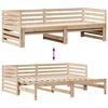 vidaXL Daybed with Drawers without Mattress 90x200 cm Solid Wood