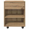vidaXL Rolling Cabinet Artisan Oak 46x36x59 cm Engineered Wood