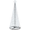 vidaXL LED Spiral Christmas Tree with Base EKENAS 180 cm 220 LEDs
