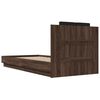 vidaXL Bed Frame with LED without Mattress Brown Oak 90x200 cm