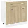 vidaXL 7 Piece Kitchen Cabinet Set Lyon Sonoma Oak Engineered Wood