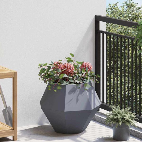 vidaXL Planter Anthracite 50 x 50 x 40 cm Steel