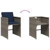 vidaXL 9 Piece Garden Dining Set with Cushions Grey Poly Rattan