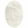vidaXL Area Rugs Oval HUARTE Cream 140 x 200 cm 100% Polyester