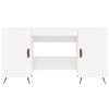 vidaXL Desk White 140x50x75 cm Engineered Wood