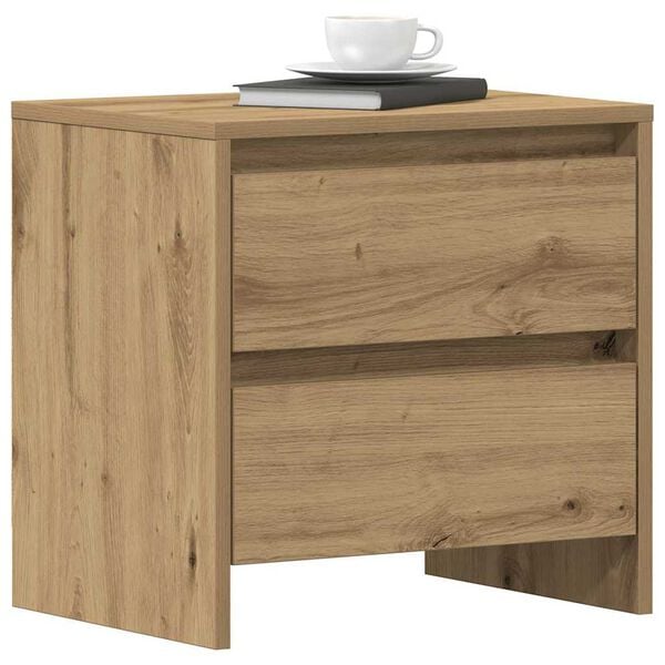 vidaXL Bedside Cabinet with Drawer 2 pcs Artisan Oak 45 x 34 x 44.5 cm