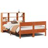 vidaXL Bookcase Bed without Mattress Wax Brown 120x190 cm Small Double Solid Wood Pine