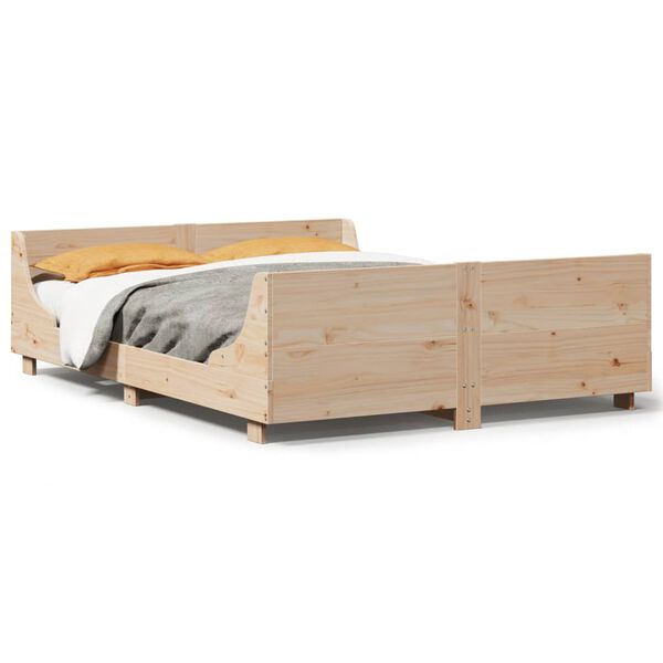 vidaXL Bed Frame without Mattress 140x190 cm Solid Wood Pine