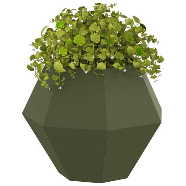 vidaXL Planter Olive Green 50 x 50 x 40 cm Steel