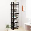 vidaXL Storage Shelf Black 60x30x210 cm Engineered Wood