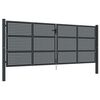 vidaXL Garden Gate Anthracite 400x125 cm Steel