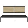 vidaXL Metal Bed Frame without Mattress Sonoma Oak 137x190 cm
