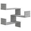 vidaXL Wall corner shelves Wall-Mounted Grey Sonoma 40 x 40 x 49.5 cm