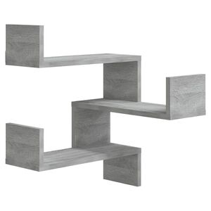 vidaXL Wall corner shelves Wall-Mounted Grey Sonoma 40 x 40 x 49.5 cm