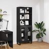 vidaXL Highboard Black Oak 69.5 x 34 x 180 cm Engineered Wood